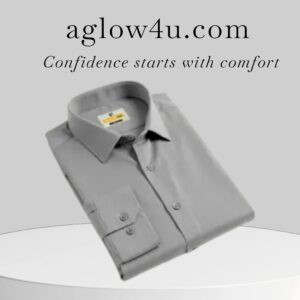 Ash Spandex Glossy Fabrics Shirt