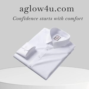 White Spandex Glossy Fabrics Shirt